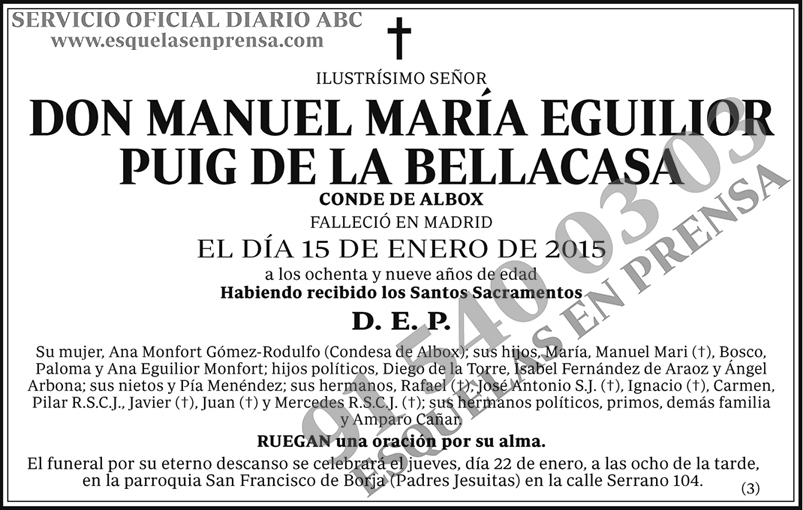Manuel María Eguilior Puig de la Bellacasa